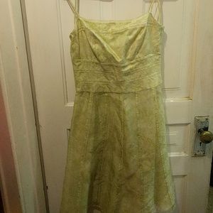 Ann Taylor spaghetti strapped green dress